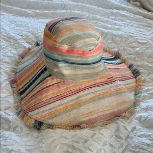 Trina Turk Multicolor Striped Hat